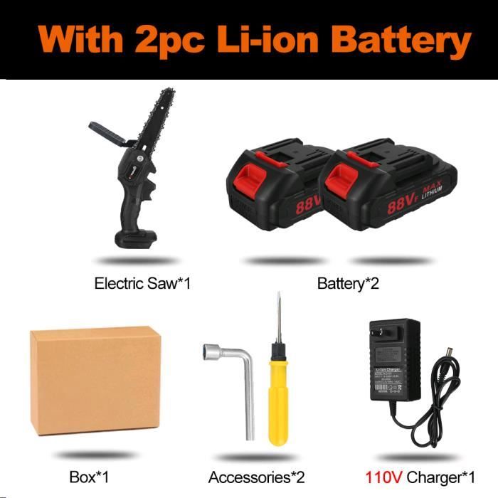 Batterie au lithium-ion sans balai de 8 pouces portable sans fil