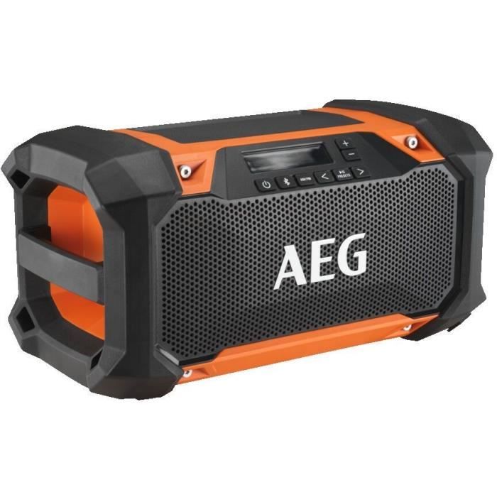 Radio - AEG POWERTOOLS - BRSP18-0 - 18V - Bluetooth - Portée 30m - 30W - AM/FM - Ecran LCD - IP54 -