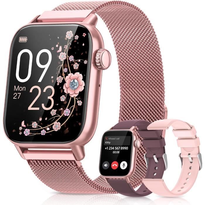 Montre Connectée Femmes avec Numérotation Fonction D'appel, 1.85 Smartwatch 110 Modes Sportifs Montre Connectée Femmes avec Numérotation Fonction D'appel, 1.85 Smartwatch 110 Modes Sportifs