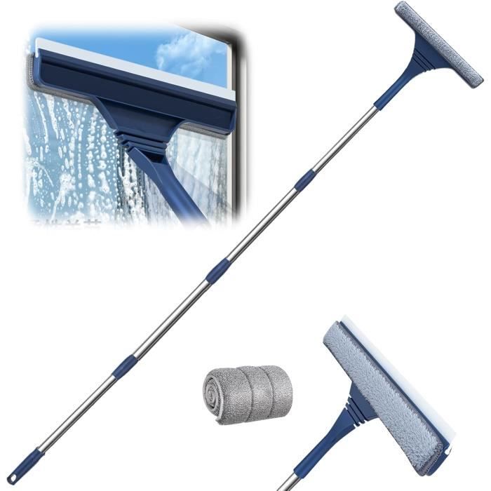 Nettoyeur De Pare-brise En Microfibre Avec Poignée Extensible Et Chiffon Lavable Réutilisable Couleur Aléatoire Durable Et Agréable