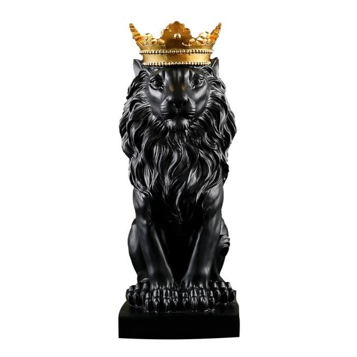Statue De Lion En Résine - Sculpture Décorative Moderne Pour Bureau, Salon Ou Bar - Design Abstrait Et élégant