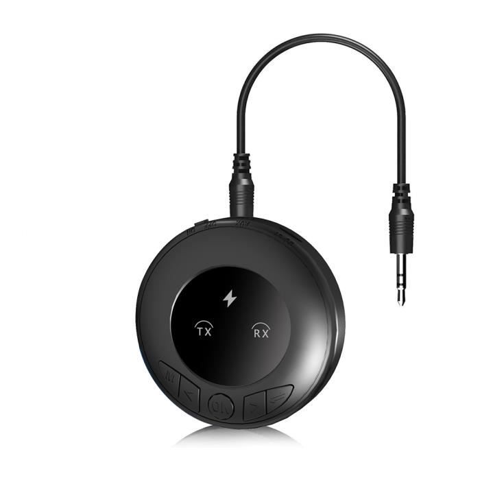 Adaptateur Bluetooth 5.0 Émetteur/Récepteur - Pour TV, Voiture, Casque | Basse Latence, Double Appairage