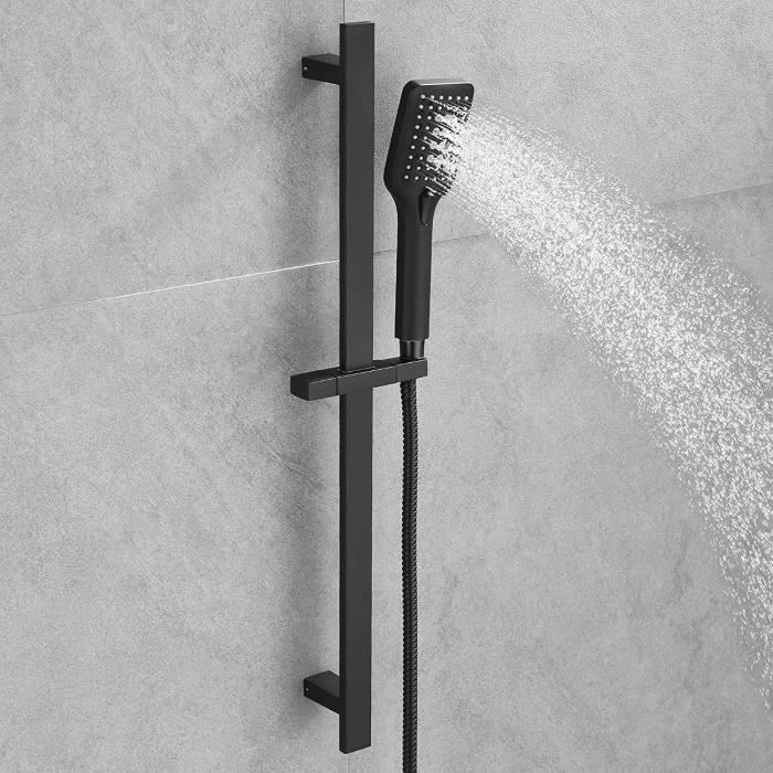 TRUSTLIFE Barre de Douche Extensible Kit Douche Nior avec 3 Modes de Pommeau de Douche - Tuyau