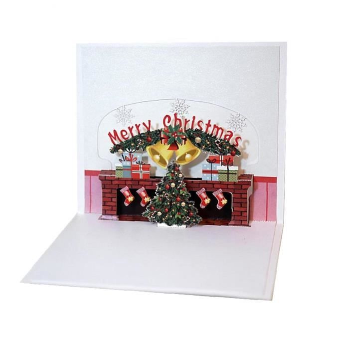 Carte De Noël Popup Avec Musique Et Maison En Pain D'Épices Pour Les