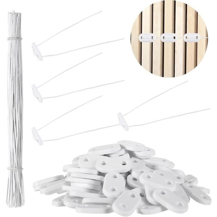 Kit de Fixation de Clôture Brise-Vue de Confidentialité en PVC Résistants à Intempéries, 100