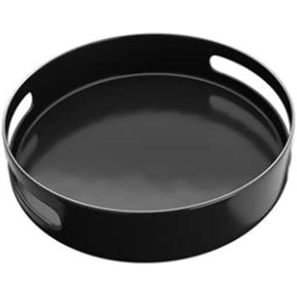 Plateau Tournant Organiseur Réfrigérateur 30cm Noir - Étagère Rotative 360° Cuisine
