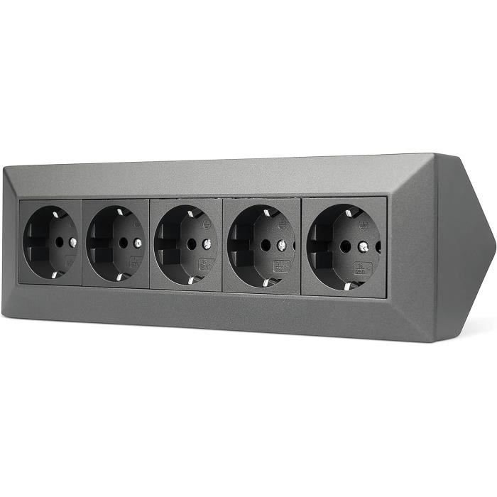 Bloc Multiprise à 2 Prises Avec Interrupteur Blanc Pour Cuisine