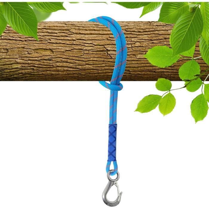 2 Jeux De Sangles Hamac Avec Mousquetons Acier Inoxydable - Kit Balançoire Arbre Écrous Anti-Décrochage 200kg