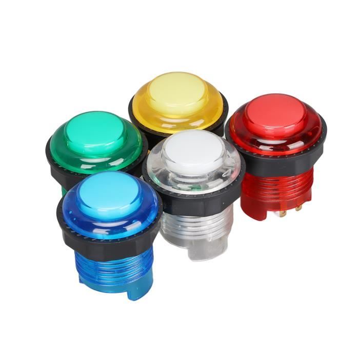 Bouton Arcade 100mm LED - 12V - Micro-Inclus - Pour Machine Arcade DIY - Rouge