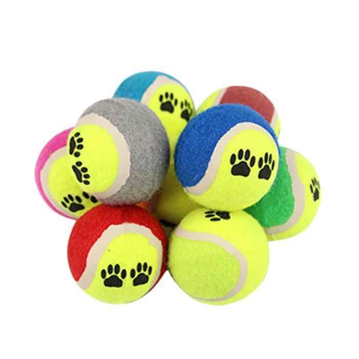 12 Pcs Pet Chien Jouets à Mâcher Balles De Tennis Drôle Pet Chat Chaton Jouet Balles