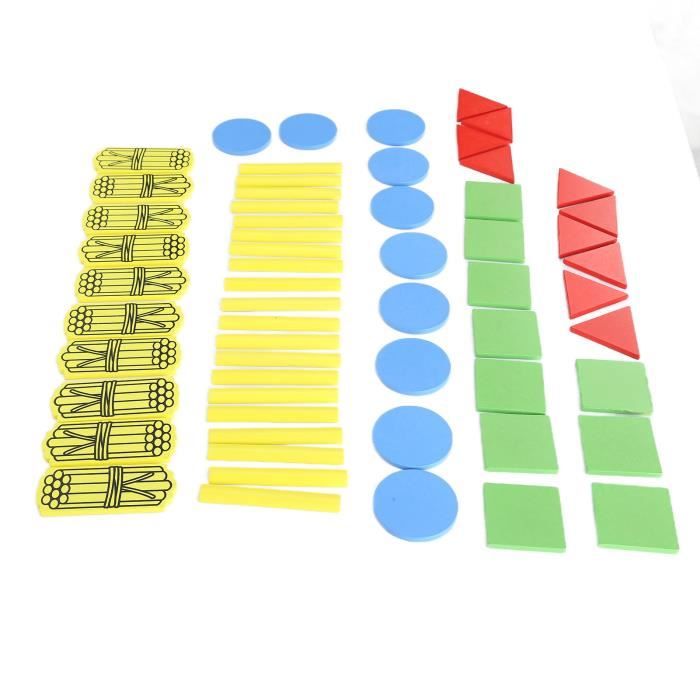 130 Pcs Modèle En Bois Blocs Set Géométrique Forme De Manipulation