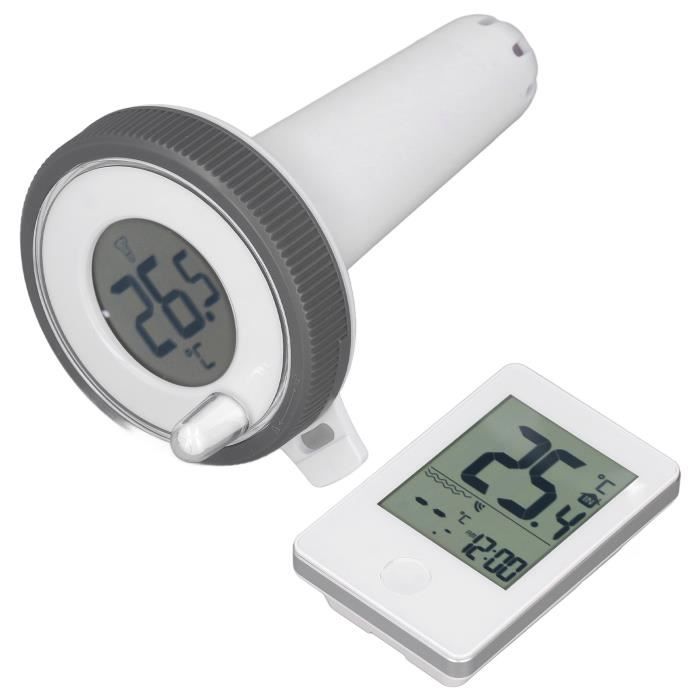 Thermomètre Piscine Flottant sans Fil Radio Connecté, Thermomètre de  Température d'eau avec Récepteur Numérique Exterieur Inte[24] - Cdiscount  Jardin