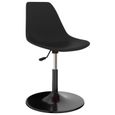 #54105 4 x Chaises de salle à manger pivotantes Professionnel - Chaise de cuisine Chaise Scandinave - Tabouret de bar Noir PP Parfai-1
