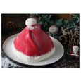1pc Mousse silicone Moule 3D Swirl Forme de Noël Chapeau de gâteau Moules de cuisson Moule Chapeau de Père Noël moule moule de sil-1