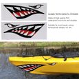 Requin dents bouche autocollant pêche bateau canot voiture kayak accessoires, Flying Tigers Stickers requin dents autocollants pour-1