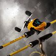 TD® Petite tige jaune carbone poignée droite poignée de pistolet 1.8 route sous tige goutte d'eau roue ensemble de canne à pêche-1