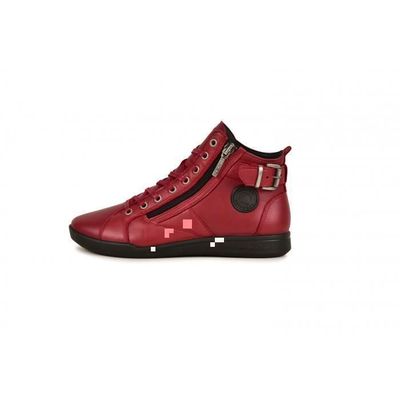 Basket montante femme Pataugas Palme F4g rouge sangria/noir 37