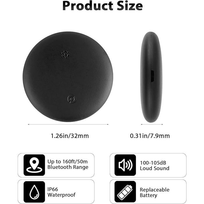 Étui Traqueur GPS AirTag Apple étanche - Blanc, Polyuréthane, Avec Passant De Ceinture, Neuf