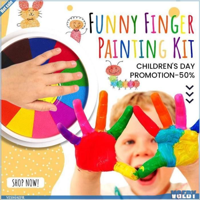 Kit Peinture Au Doigt 25 Couleurs Lavable – Non Toxique, Livre Inclus, Apprendre En S'amusant