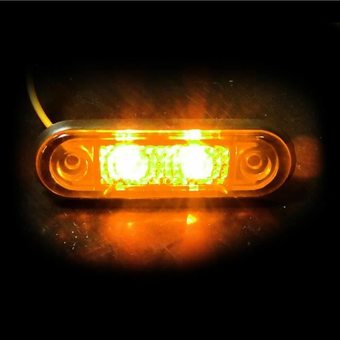 Feux De Gabarit LED 12V/24V Orange Avec Réflecteur – Pour Remorque, Camion, Camping-car, Le Top !