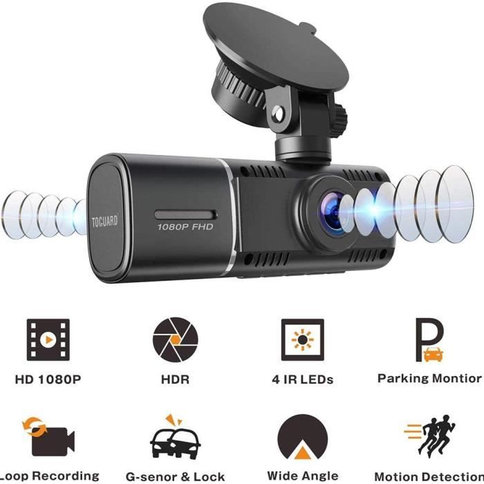 TOGUARD Camera de voiture 4K et Arriere 1080P HD Double Caméra Grand angle  310° Super Vision nocturne pour Taxi/Uber Dashcam - Cdiscount Auto