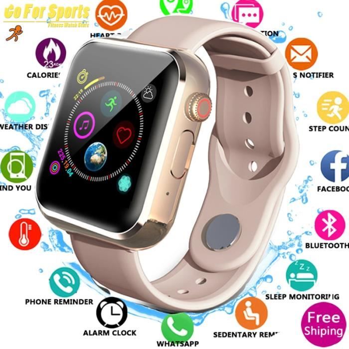 Montre connectee Nouveau KY001 montre intelligente carte Sim Fitness Bluetooth IOS Android montre telephone montres Type Black Cdiscount Telephonie