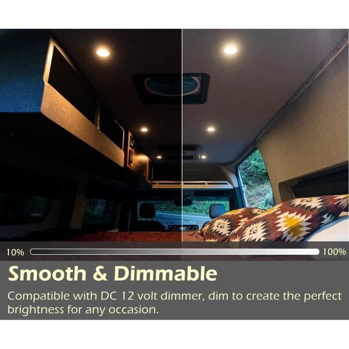 Spot LED Encastré Plat 12V Pour Camping-car/caravane - Éclairage Intérieur à Encastrer | Énergie Classe A