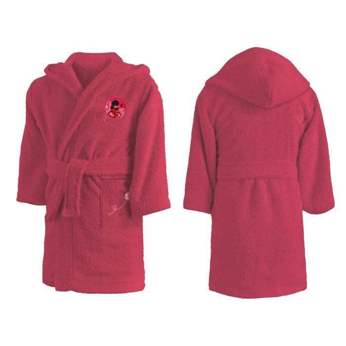 Peignoir enfant capuche 100 coton MIRACULOUS LADYBUG SPARKLE