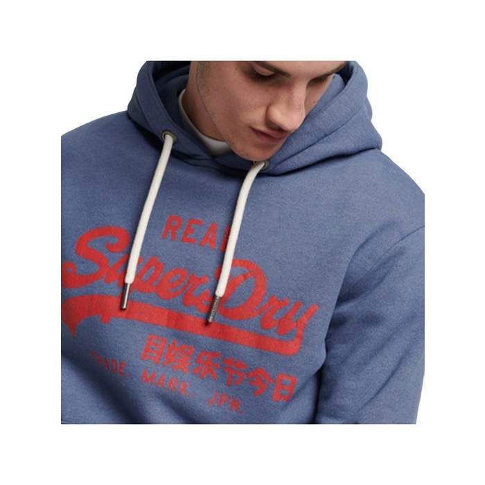 Sweat Superdry Homme Superdry chine Vintage Logo Superdry Bleu Coton Vetement Superdry