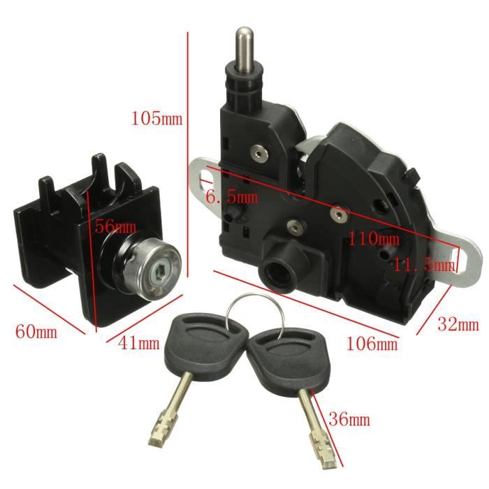 Kit Mécanisme Verrouillage Capot Pour Smart Fortwo 2008-2012 - 4 Pièces - Remplacement Direct OEM