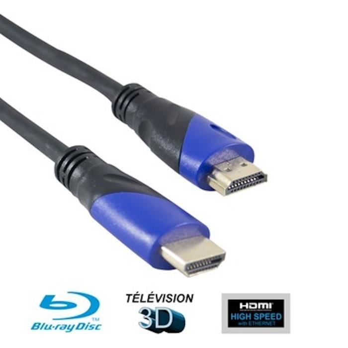 Câble HDMI High Speed 3D avec Ethernet 10M - Cdiscount TV Son Photo