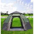 TD® Tente  Camping Extérieure Hexagonale Multijoueur Entièrement Automatique Tente Antipluie Camping En Plein Air Famille Loisirs-2