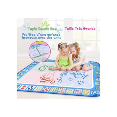 Tapis Gribouillage D’Eau Yplus 101 X 80 Cm – Peinture Magique Sans Désordre – 13 Accessoires – Dès 3 Ans