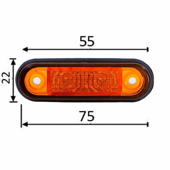 Lot De 6 Feux LED Orange Ambre 12V - Pour Côté Arrière, Marqueurs - Voiture, Camion, ATV - Neuf