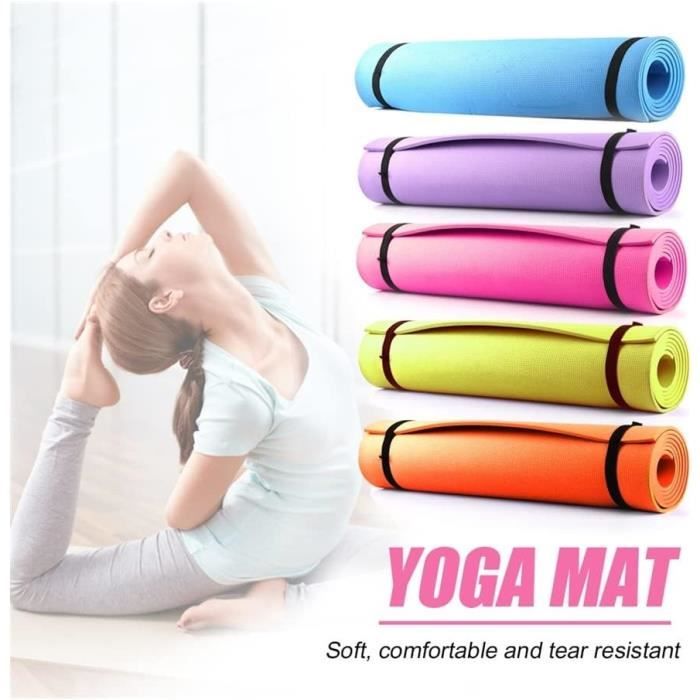 Tapis d'exercice en mousse EVA pour pratique du Yoga et Pilates - 173 cm