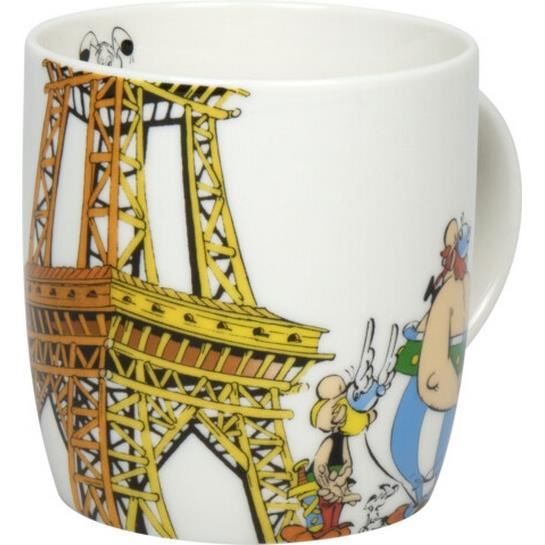 Tasse Mug Könitz Astérix Et Obélix "I Love Lutèce Paris" - Porcelaine, Hauteur 9,2 Cm