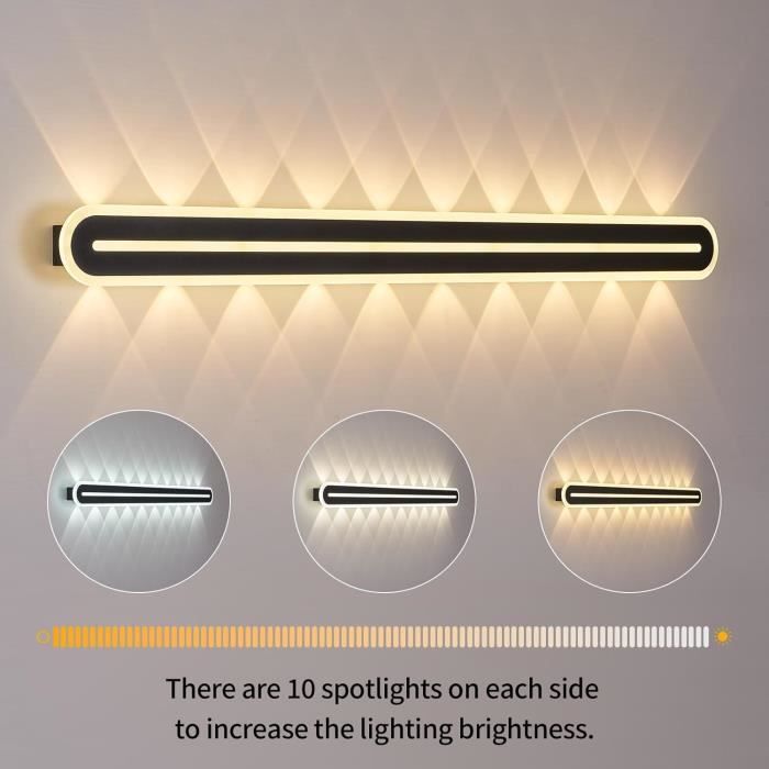 Applique Murale LED Extérieur 40W 4000Lm - Pivotante 350° IP65 3000K Blanc Chaud Pour Jardin