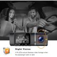 TOGUARD Caméra voiture Dual Dashcam double 1080P +1080 avec Vision Nocturne IR, Écran LCD 1,5" à Double Objectif Grand Angle 310°-3