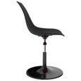 #54105 4 x Chaises de salle à manger pivotantes Professionnel - Chaise de cuisine Chaise Scandinave - Tabouret de bar Noir PP Parfai-3