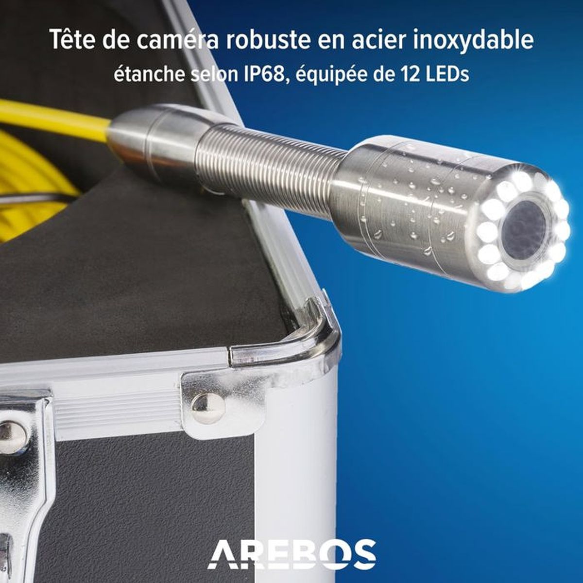 Arebos AREBOS Caméra professionnelle pour les tuyaux avec connexion USB 