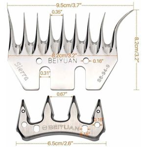 Lames De Cisailles à Moutons 13 Dents En Acier Inoxydable - Peigne Droit Et Scimitar Pour Tondeuse à Moutons