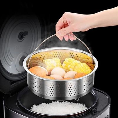 Panier Vapeur Inox 18cm - Poignées Confortables, Pour Cuiseur Vapeur Ou Casserole - Lavable Lave-Vaisselle