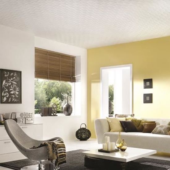 50 x 50 cm 160 dalles effet bois-couleur blanc GROS CONDITIONNEMENT = 40m2 polystyrène DECOSA Dalle de plafond ATHEN