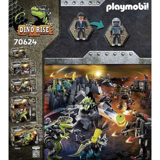 Dino Rise – Tyrannosaure et Robot (Playmobil) – L'ARBRE AUX LUTINS