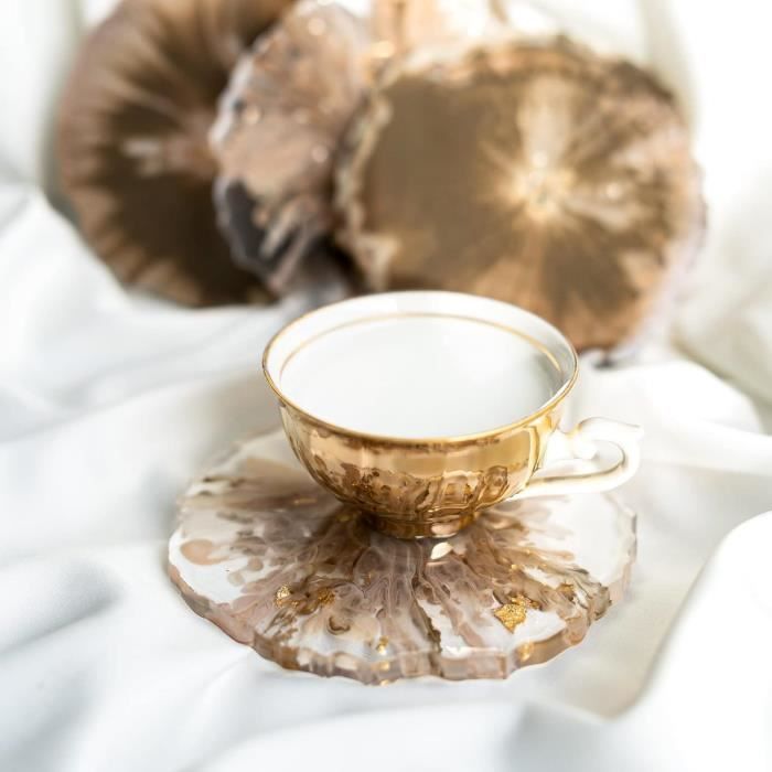 Moule Resine Epoxy,2 PCS Moules En Silicone Pour Résine Grand Plateau