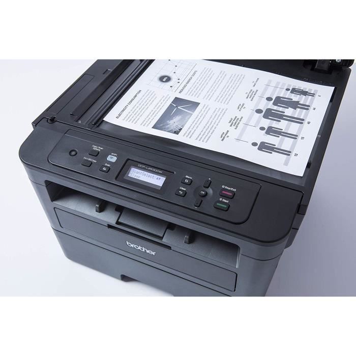 Imprimante Multifonction 3 en 1 Laser Brother DCP-L2530DW - Monochrome -  Impression Recto-Verso - Wi-Fi - Cdiscount Informatique
