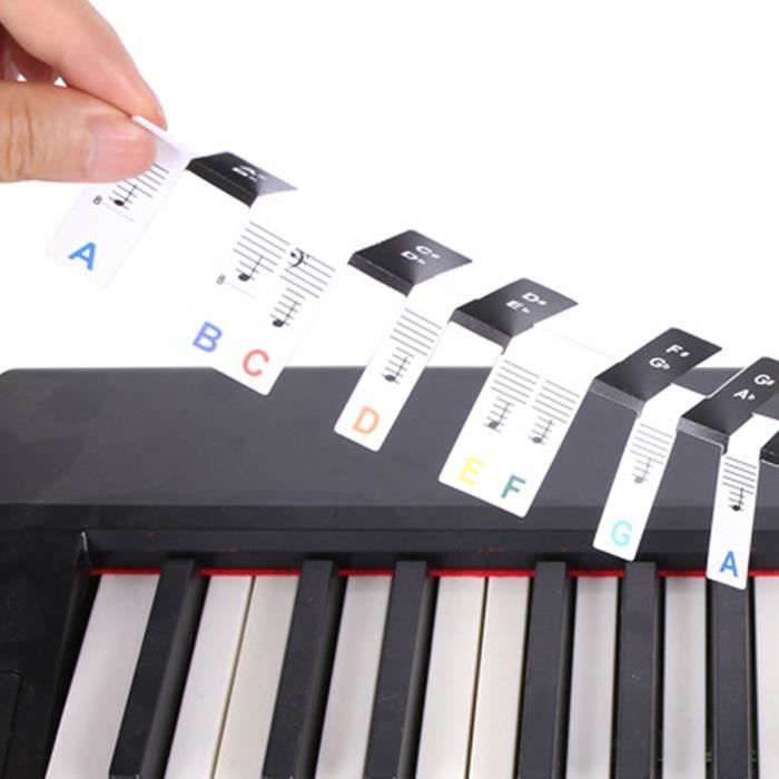 Autocollant amovible pour clavier de piano, touches de piano, pour