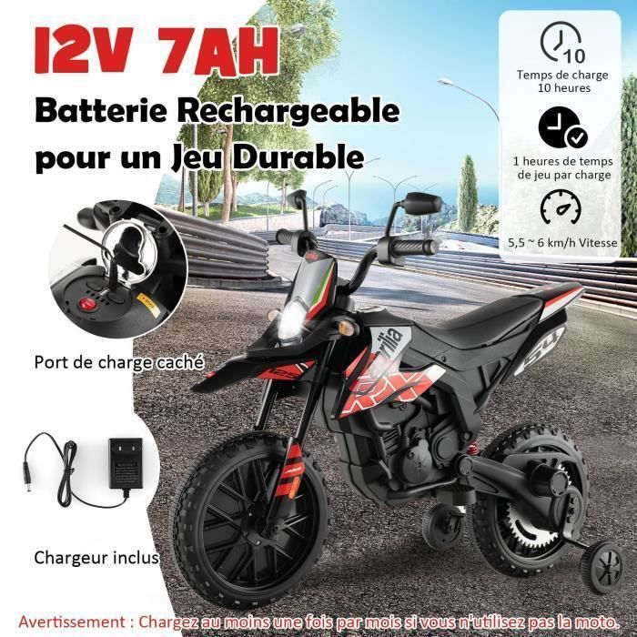 Moto électrique enfant APRILIA DORSODURO 900 sous licence, batterie 12V, roues EVA souples, 2 × 18 W - Voitures électriques enfant Moto électrique enfant APRILIA DORSODURO 900 sous licence, batterie 12V, roues EVA souples, 2 × 18 W - Voitures électriques enfant