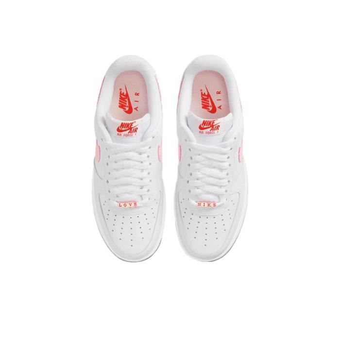 Basket Nike Air Force 1 Low O7 Femme Blanc Cuir Lacets Plat Couleurs multiples Cdiscount Chaussures