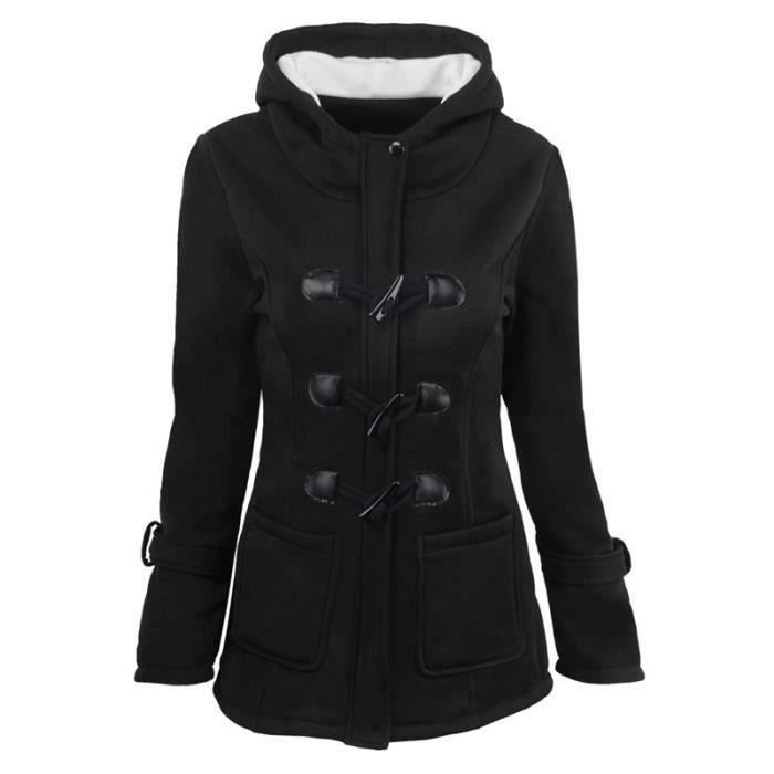Funmoon Manteau Femme de Marque mi longue capuche Manteau